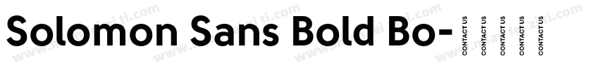 Solomon Sans Bold Bo字体转换